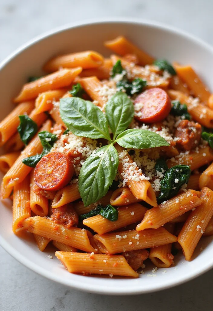 10 Chorizo Dinner Recipes for Bold Weeknight Meals - 1. Spicy Chorizo Penne Pasta