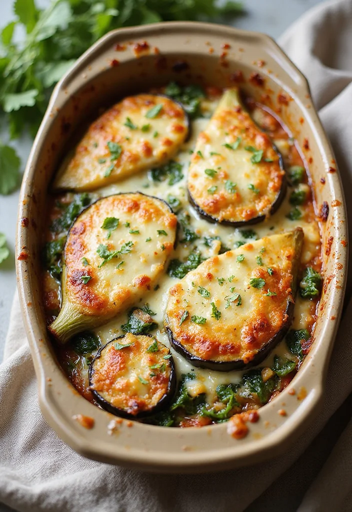 10 Keto Eggplant Recipes for Flavorful Low Carb Dinners - 4. Eggplant and Spinach Casserole
