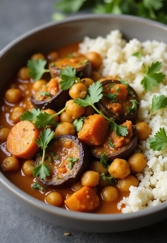 10 Keto Eggplant Recipes for Flavorful Low Carb Dinners - 7. Eggplant and Chickpea Curry