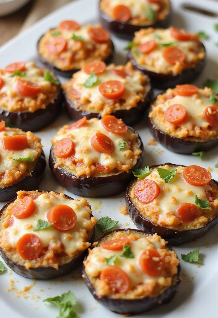 10 Keto Eggplant Recipes for Flavorful Low Carb Dinners - 8. Eggplant Pizza Bites