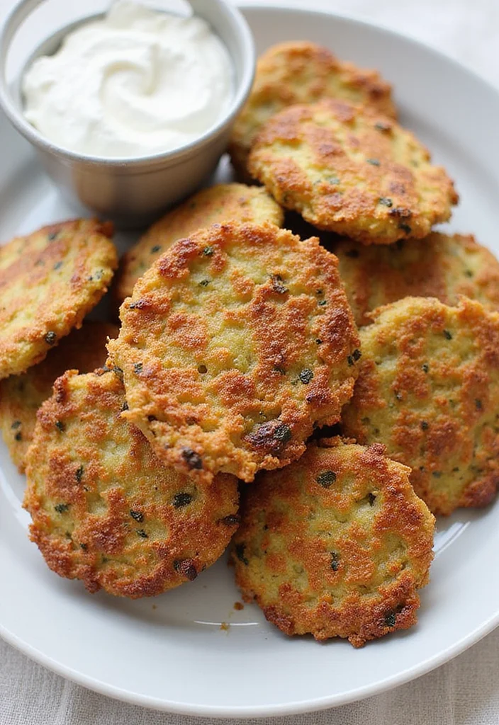 10 Keto Eggplant Recipes for Flavorful Low Carb Dinners - 9. Eggplant Fritters with Tzatziki