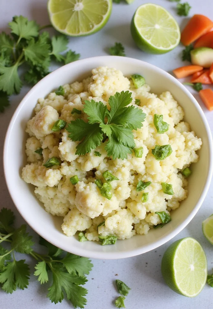 10 Keto Friendly Vegetable Recipes for Easy Sides - 9. Cilantro Lime Cauliflower Rice