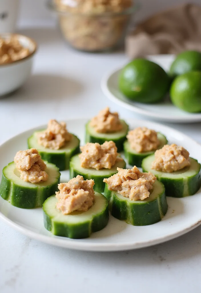 10 Keto Tuna Recipes for Quick High Protein Meals - 8. Tuna Cucumber Bites