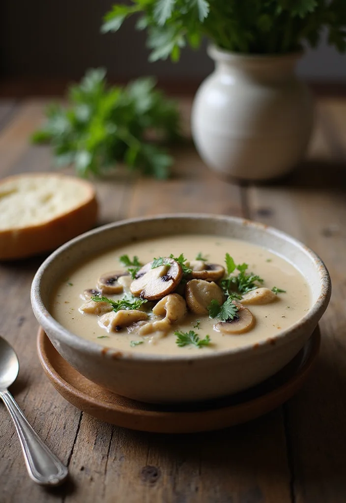 10 Low Carb Vegan Recipes for Fresh Everyday Eating - 3. Creamy Vegan Mushroom Soup