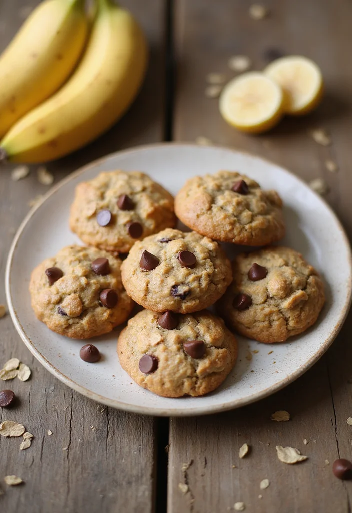 10 No Butter Dessert Recipes with Great Texture - 2. Banana Oatmeal Cookies