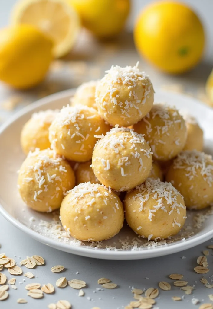 10 No Butter Dessert Recipes with Great Texture - 6. Lemon Coconut Energy Balls