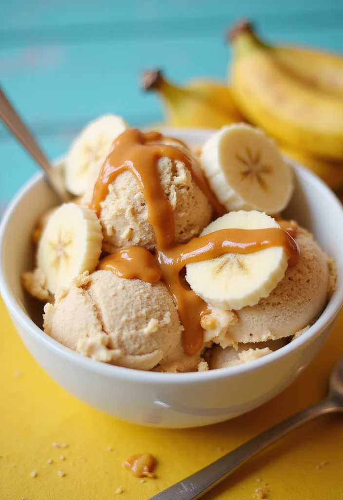 10 No Butter Dessert Recipes with Great Texture - 9. Peanut Butter Banana Ice Cream