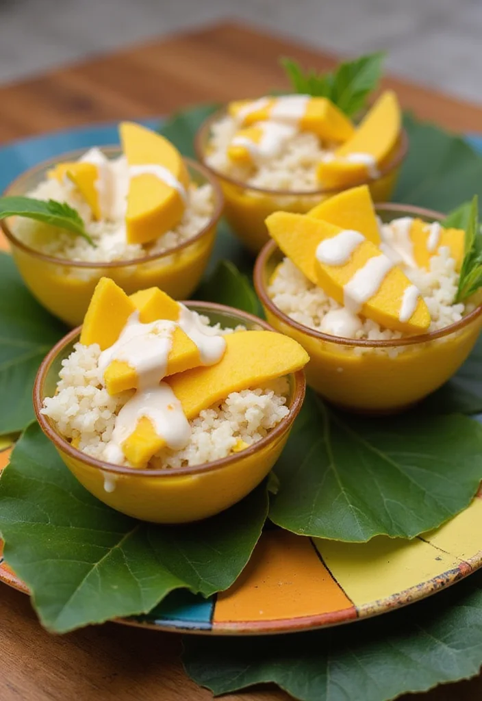 12 Creative Dessert Recipes for Fun Flavor Twists - 10. Mango Sticky Rice Cups