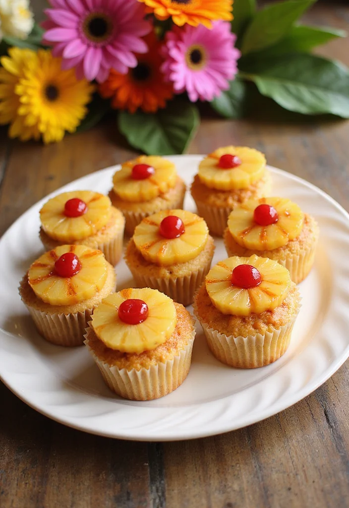 12 Creative Dessert Recipes for Fun Flavor Twists - 12. Pineapple Upside-Down Cupcakes