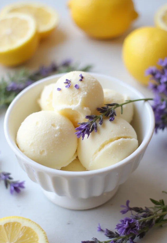12 Creative Dessert Recipes for Fun Flavor Twists - 4. Lemon Lavender Sorbet