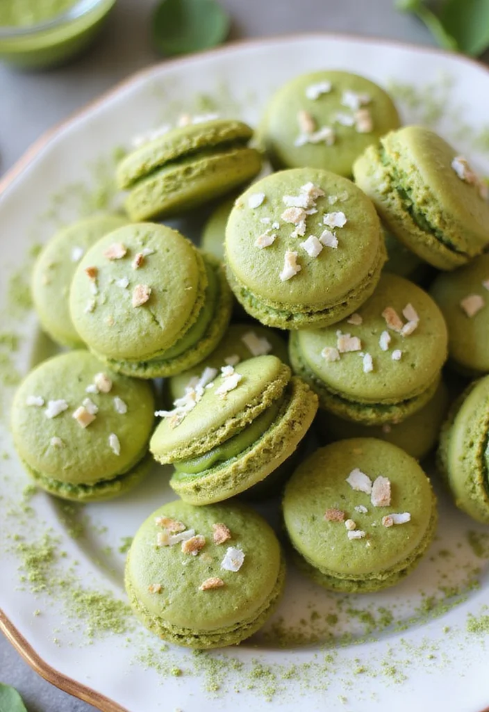 12 Creative Dessert Recipes for Fun Flavor Twists - 6. Matcha Coconut Macaroons
