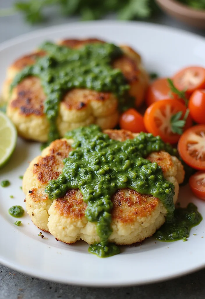 12 Date Night Dinner Recipes for Relaxed Evenings - 7. Cauliflower Steak with Chimichurri