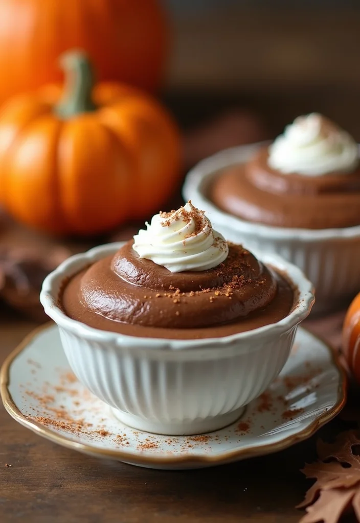 12 Easy Fall Dessert Recipes with Cozy Seasonal Flavors - 10. Healthy Chocolate Pumpkin Mousse