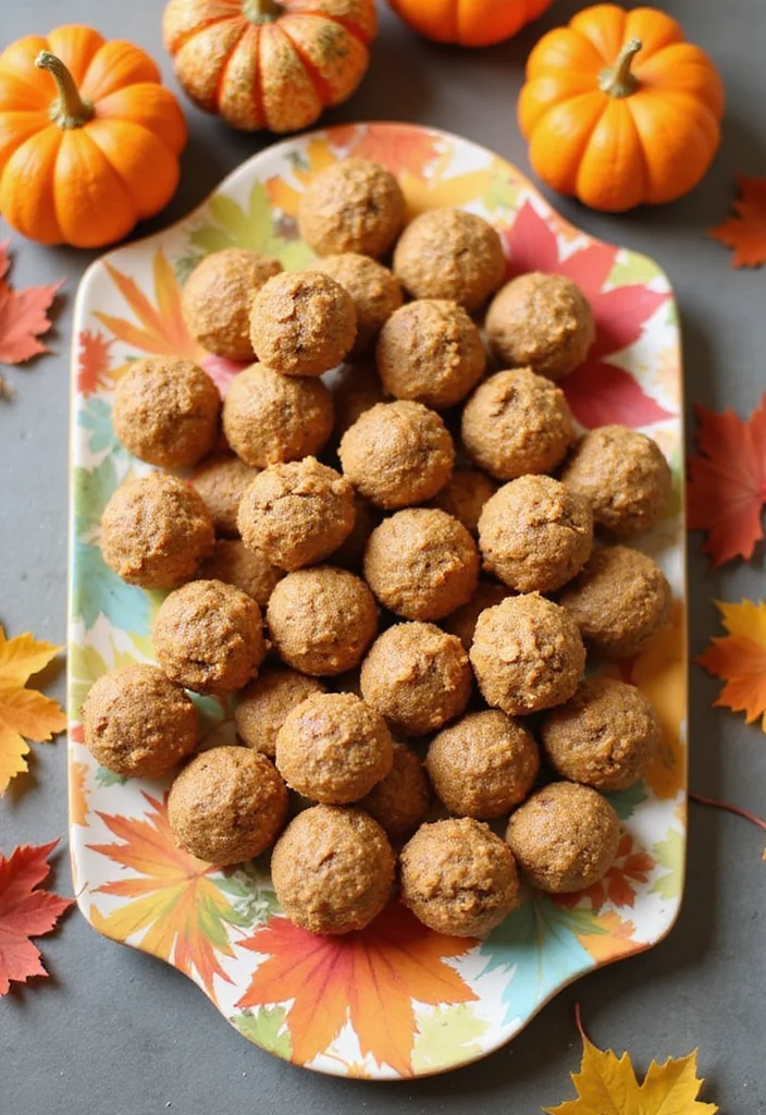 12 Easy Fall Dessert Recipes with Cozy Seasonal Flavors - 2. Pumpkin Spice Energy Bites