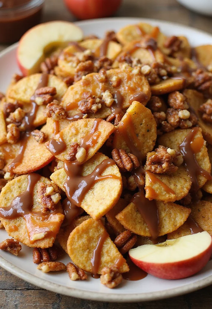 12 Easy Fall Dessert Recipes with Cozy Seasonal Flavors - 8. Caramel Apple Nachos