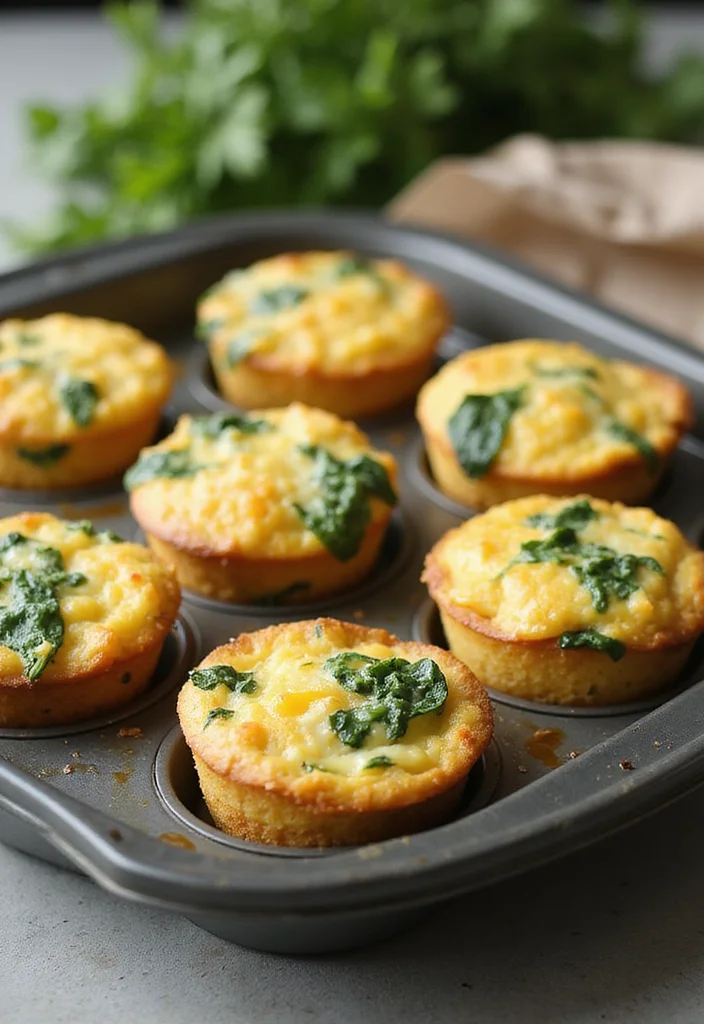 12 Easy Healthy Food Recipes Anyone Can Make - 11. Egg Muffins with Spinach and Cheese