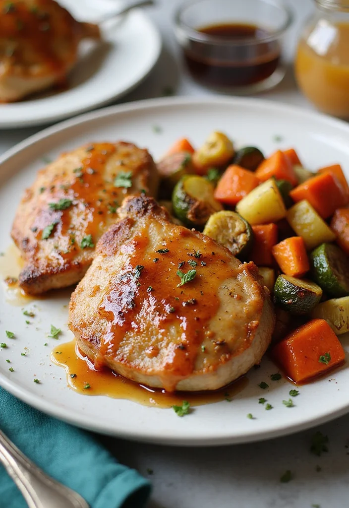 12 Easy Healthy Slow Cooker Recipes for Busy Days - 10. Honey Garlic Pork Chops