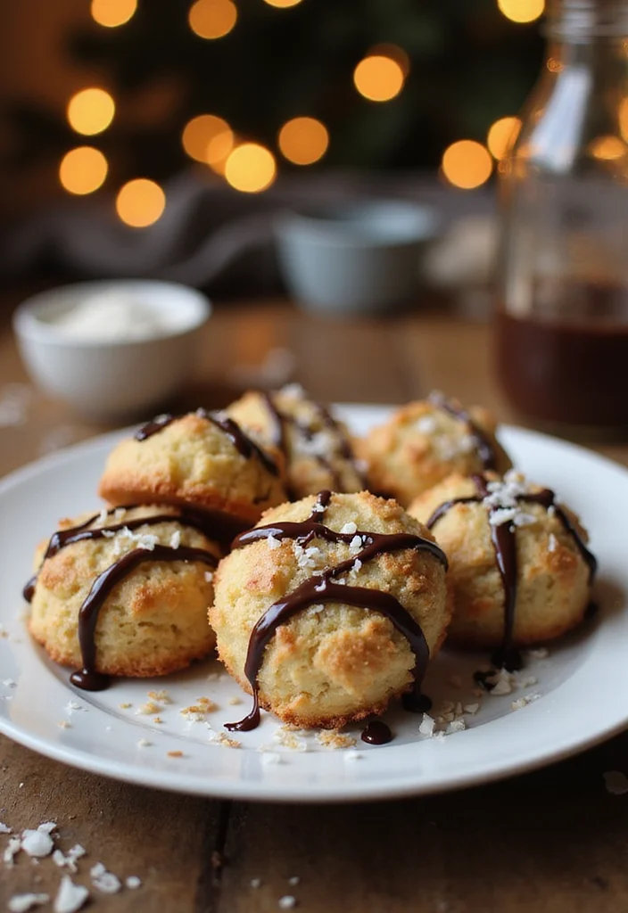 12 Fancy Dessert Recipes That Feel Special but Simple - 2. Coconut Macaroons with Dark Chocolate Drizzle
