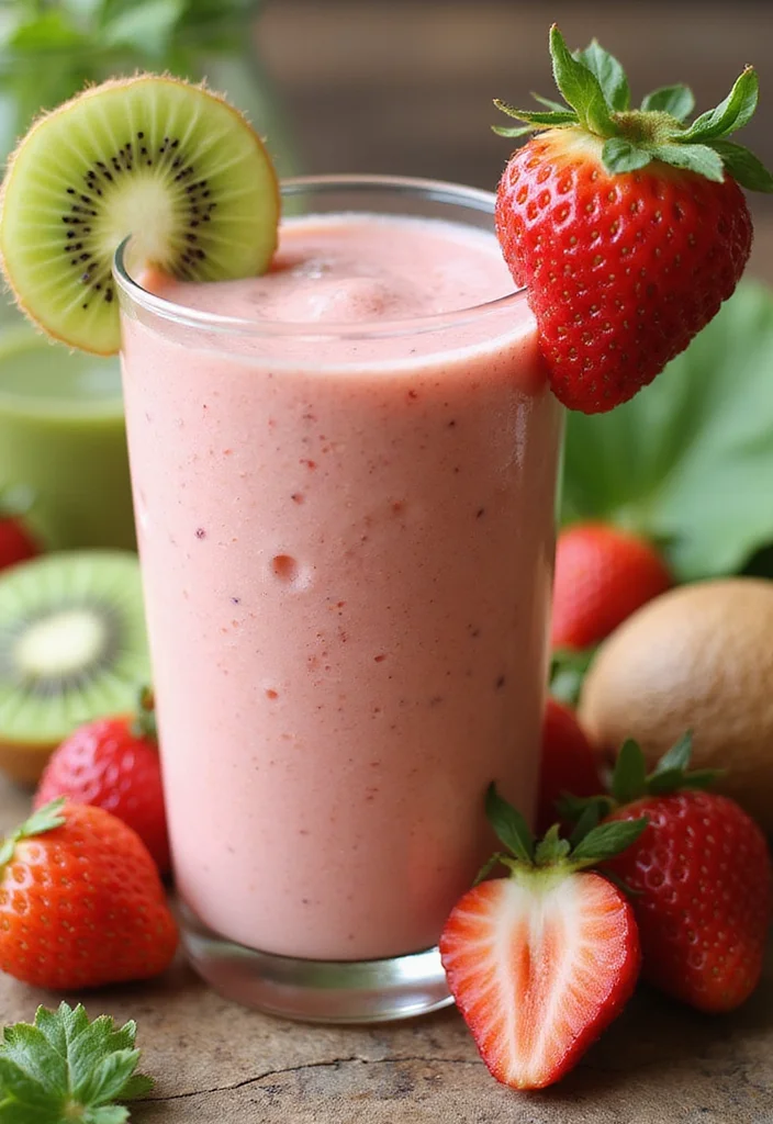 12 Healthy Breakfast Recipes for Busy Mornings - 10. Strawberry Kiwi Smoothie