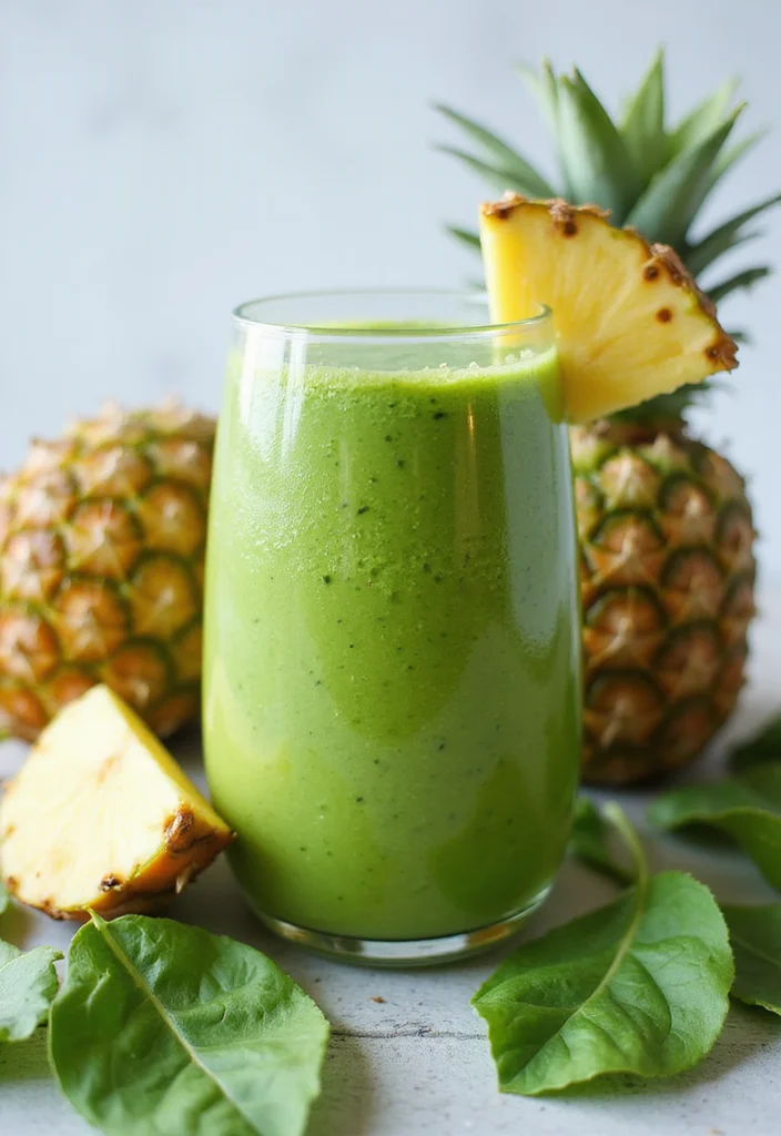 12 Healthy Breakfast Recipes for Busy Mornings - 8. Spinach Pineapple Smoothie