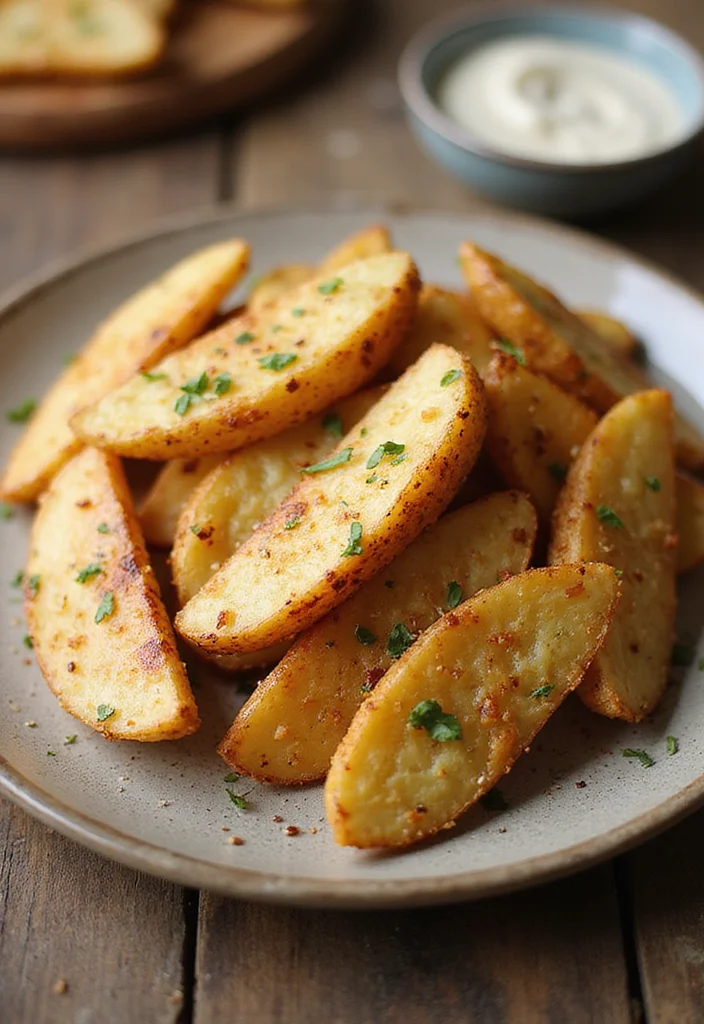 12 Healthy Potato Recipes for Simple Comfort Meals - 7. Baked Garlic Parmesan Potato Wedges