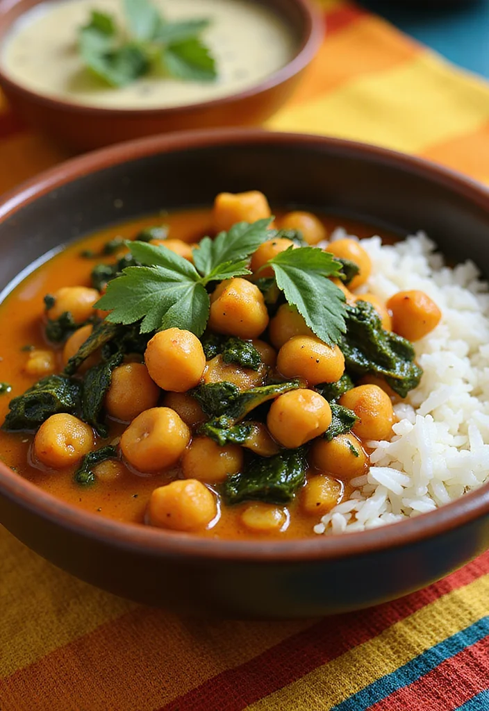 12 Healthy Vegetable Dinner Recipes for Easy Meals - 4. Spicy Chickpea and Spinach Stew