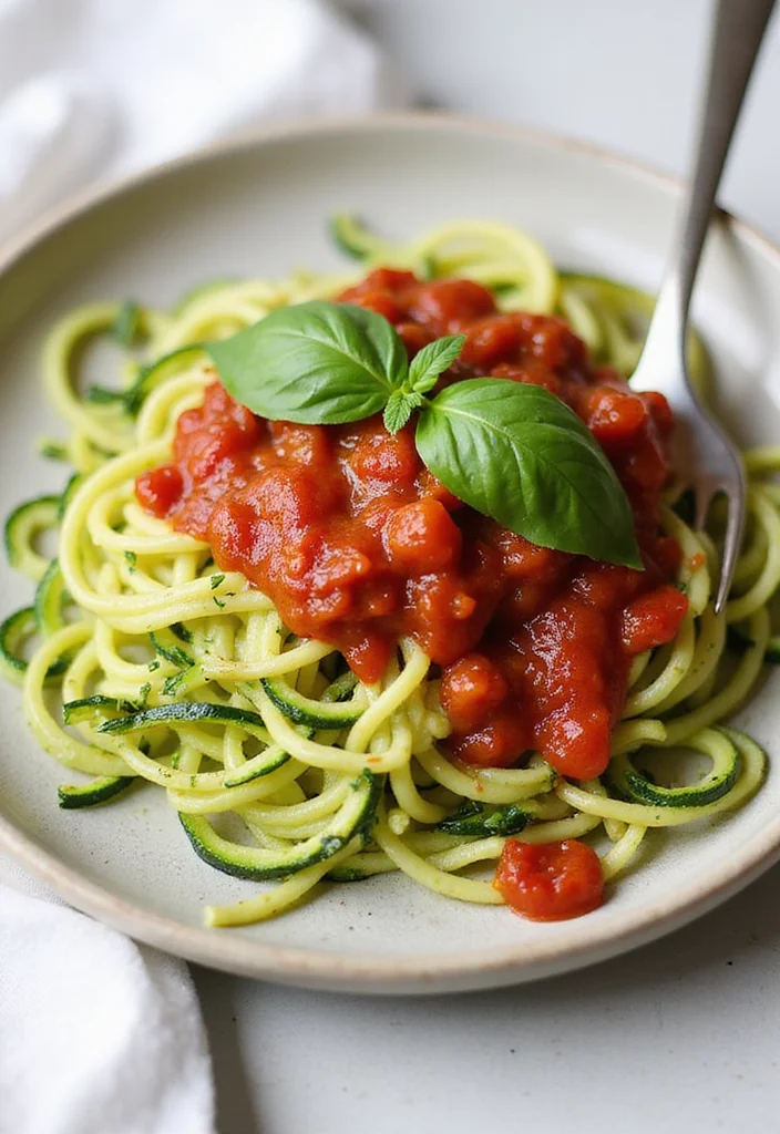 12 Healthy Vegetable Recipes for Flavorful Eating - 2. Zucchini Noodles with Marinara Sauce