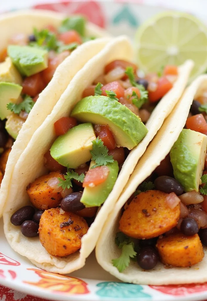 12 Healthy Vegetable Recipes for Flavorful Eating - 4. Sweet Potato and Black Bean Tacos