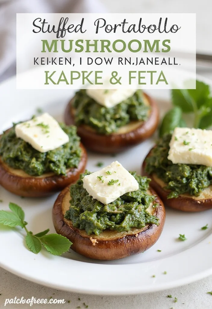 12 Healthy Vegetable Recipes for Flavorful Eating - 8. Spinach and Feta Stuffed Portobello Mushrooms