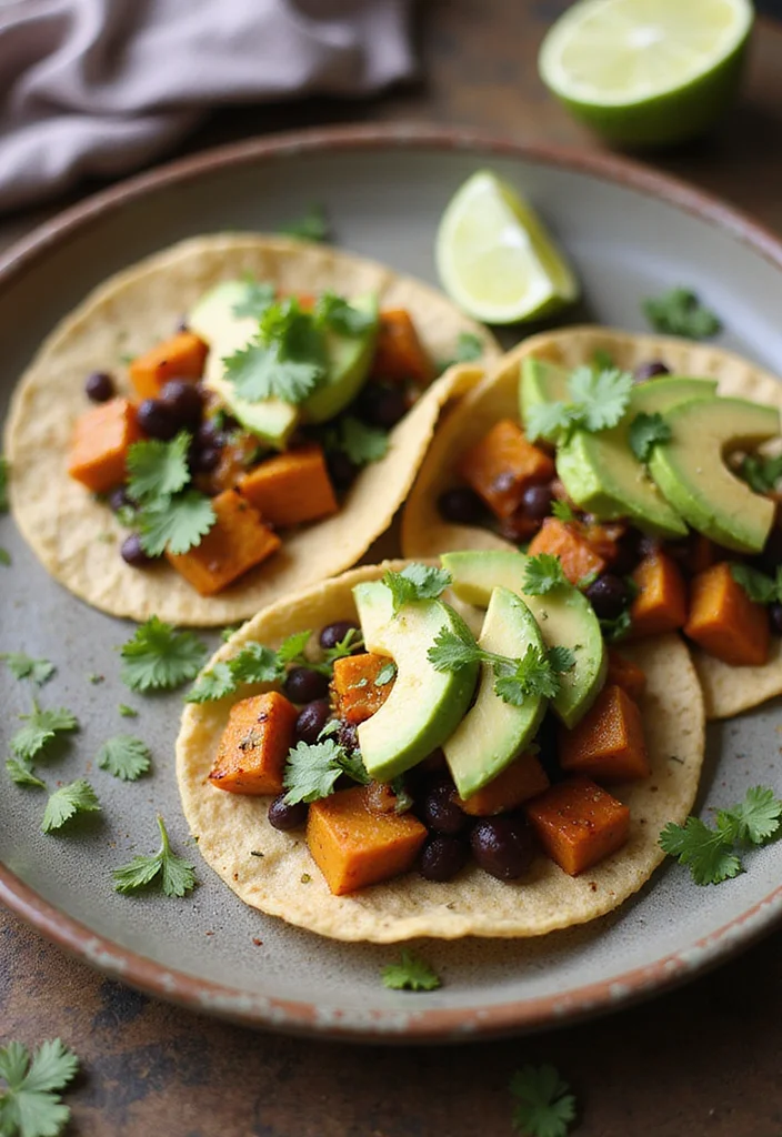 12 Heart Healthy Recipes for Everyday Cooking - 10. Sweet Potato and Black Bean Tacos