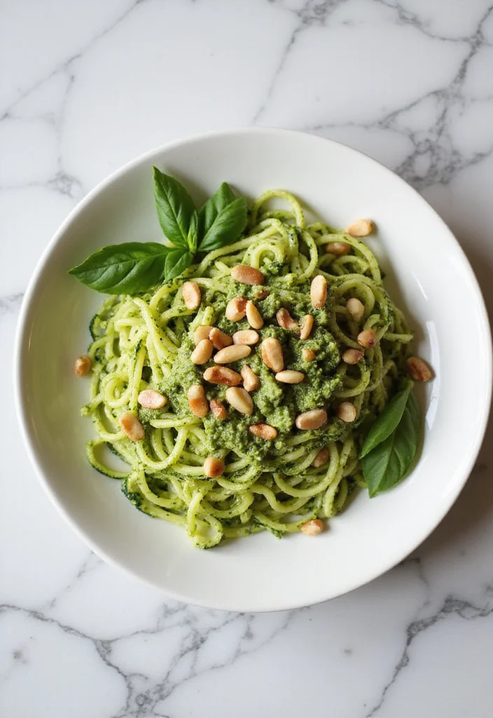 12 Heart Healthy Recipes for Everyday Cooking - 7. Zucchini Noodles with Pesto