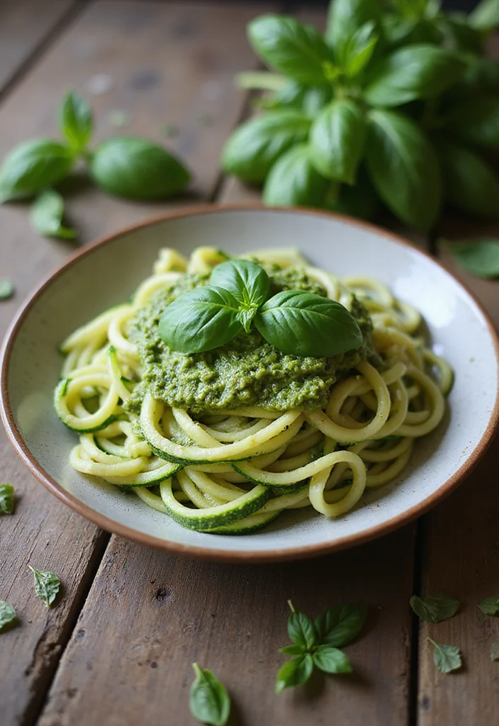 12 Low Carb Keto Recipes for Simple Daily Meals - 1. Zucchini Noodles with Pesto