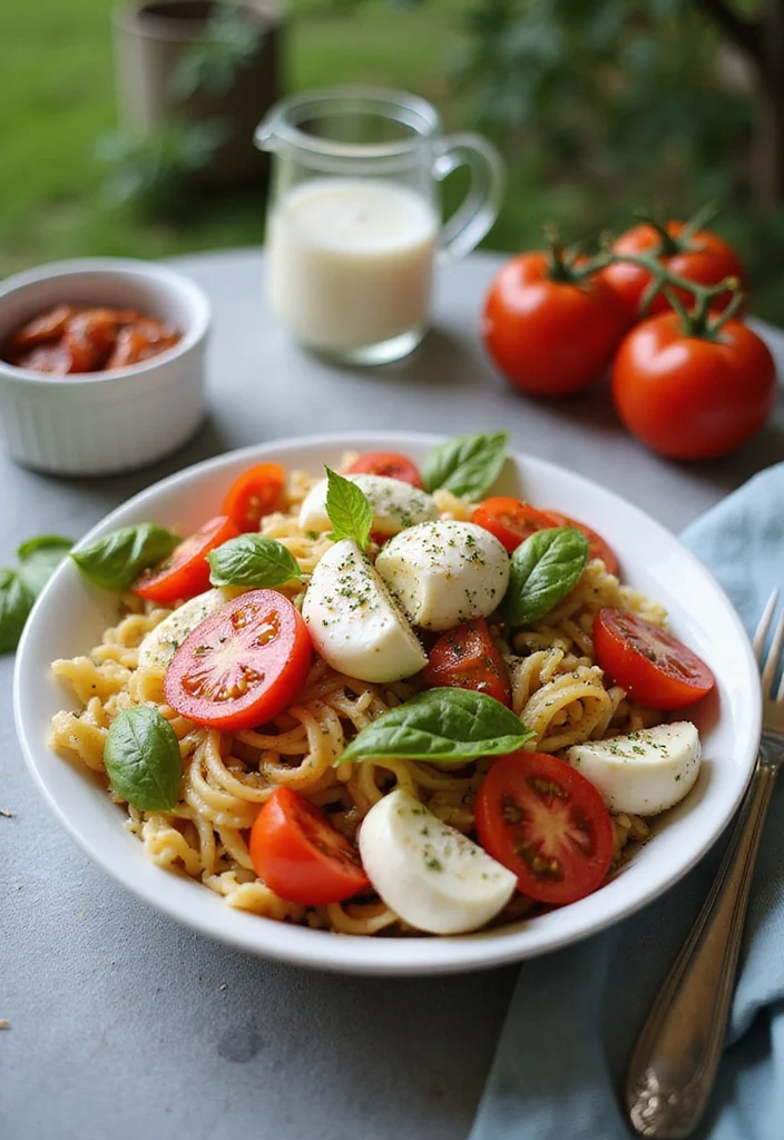 12 Meatless Dinner Recipes for Simple Weeknight Cooking - 12. Caprese Pasta Salad