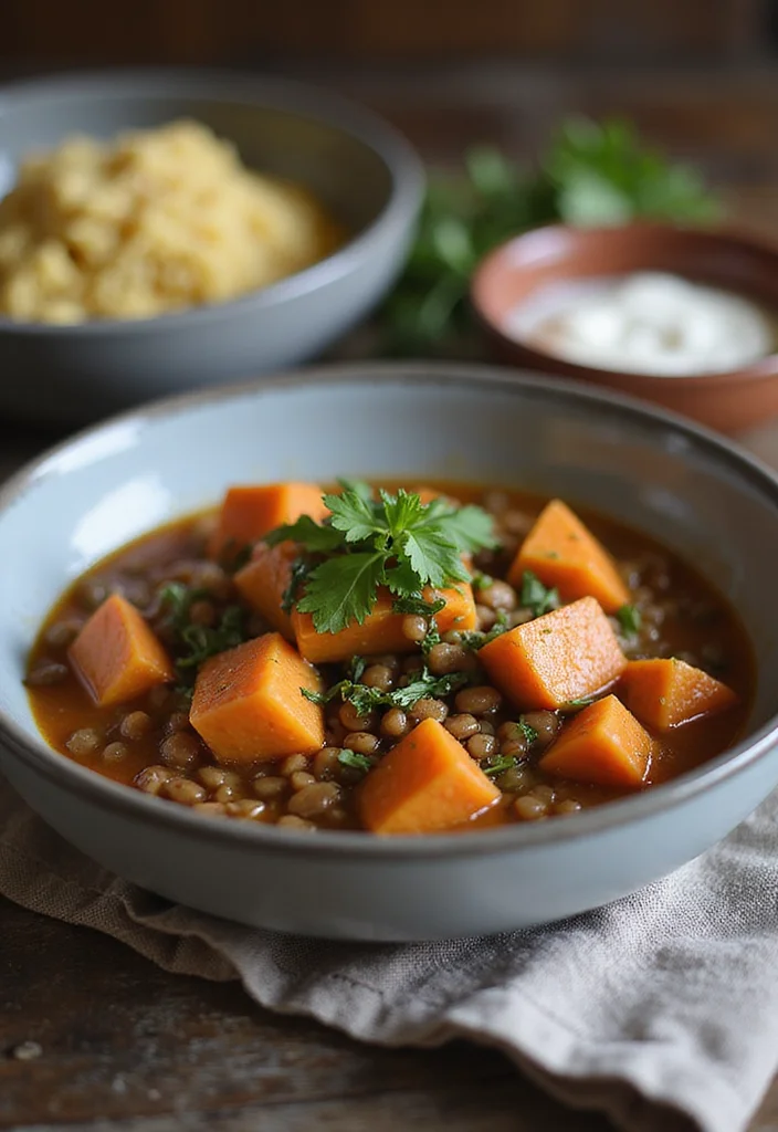 12 Meatless Dinner Recipes for Simple Weeknight Cooking - 5. Lentil and Sweet Potato Stew