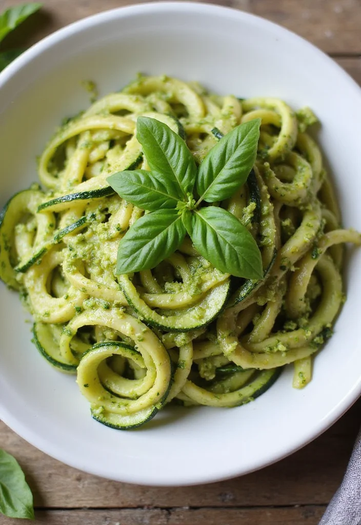 12 Mediterranean Dinner Recipes with Bright Flavor - 8. Zucchini Noodles with Pesto