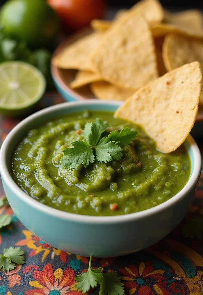 12 Mexican Vegan Recipes with Bold Spices - 10. Vegan Salsa Verde
