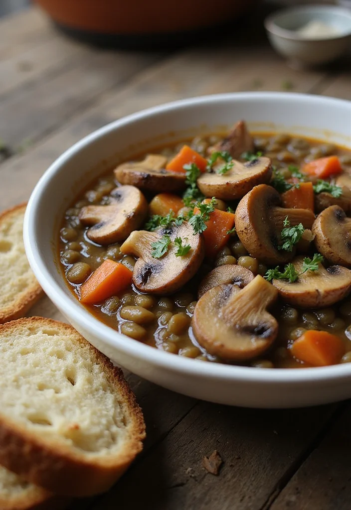 12 Mushroom Dinner Recipes for Rich Savory Flavor - 4. Hearty Mushroom and Lentil Stew