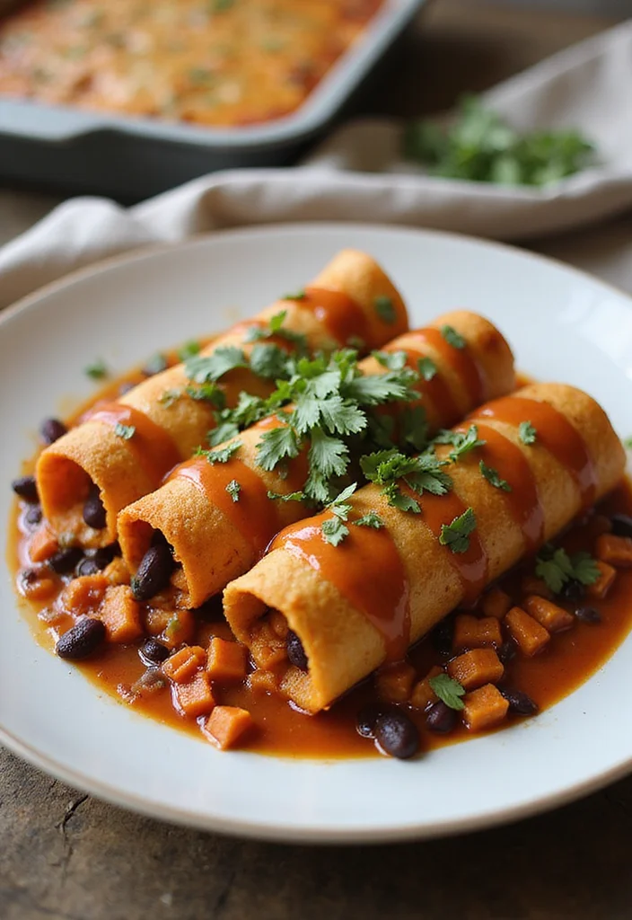 12 One Pot Dinner Recipes for Easy Cleanup - 12. One Pot Sweet Potato and Black Bean Enchiladas