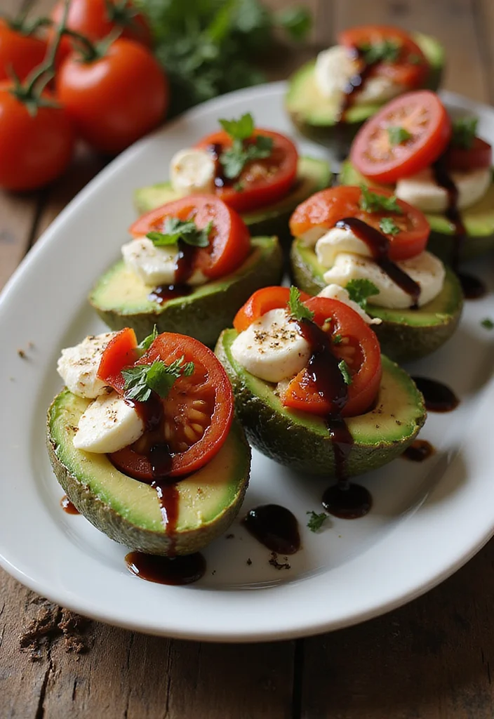 12 Quick Keto Dinner Recipes Ready in Minutes - 12. Caprese Stuffed Avocados