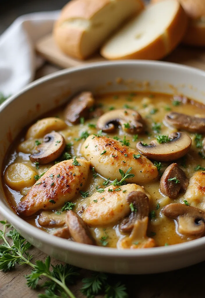 12 Sunday Dinner Recipes for Cozy Gatherings - 1. Creamy Chicken and Mushroom Casserole