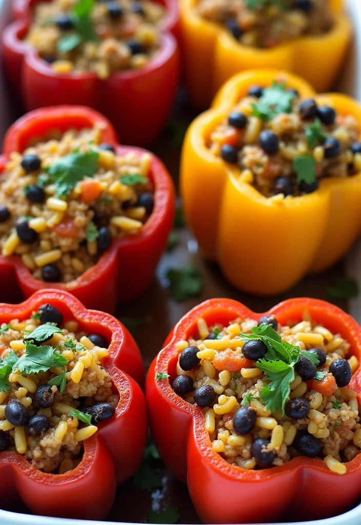 12 Vegan Black Bean Recipes for Easy Protein - 10. Black Bean Stuffed Peppers