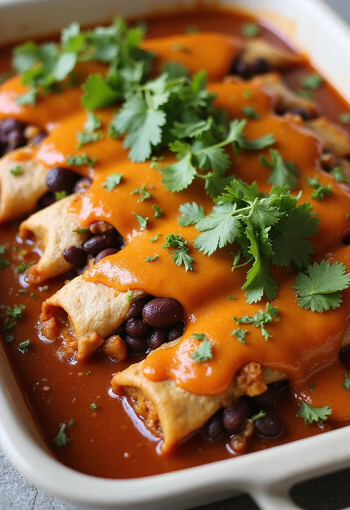 12 Vegan Black Bean Recipes for Easy Protein - 4. Black Bean and Sweet Potato Enchiladas