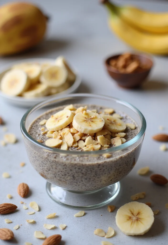 12 Vegan Breakfast Recipes for Bright Mornings - 4. Chia Seed Pudding with Almonds and Bananas