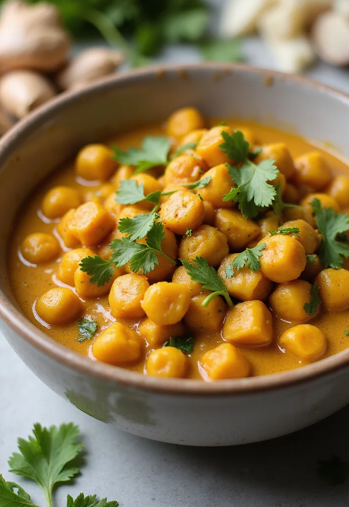 12 Vegan Curry Recipes for Warm Easy Dinners - 1. Creamy Coconut Chickpea Curry