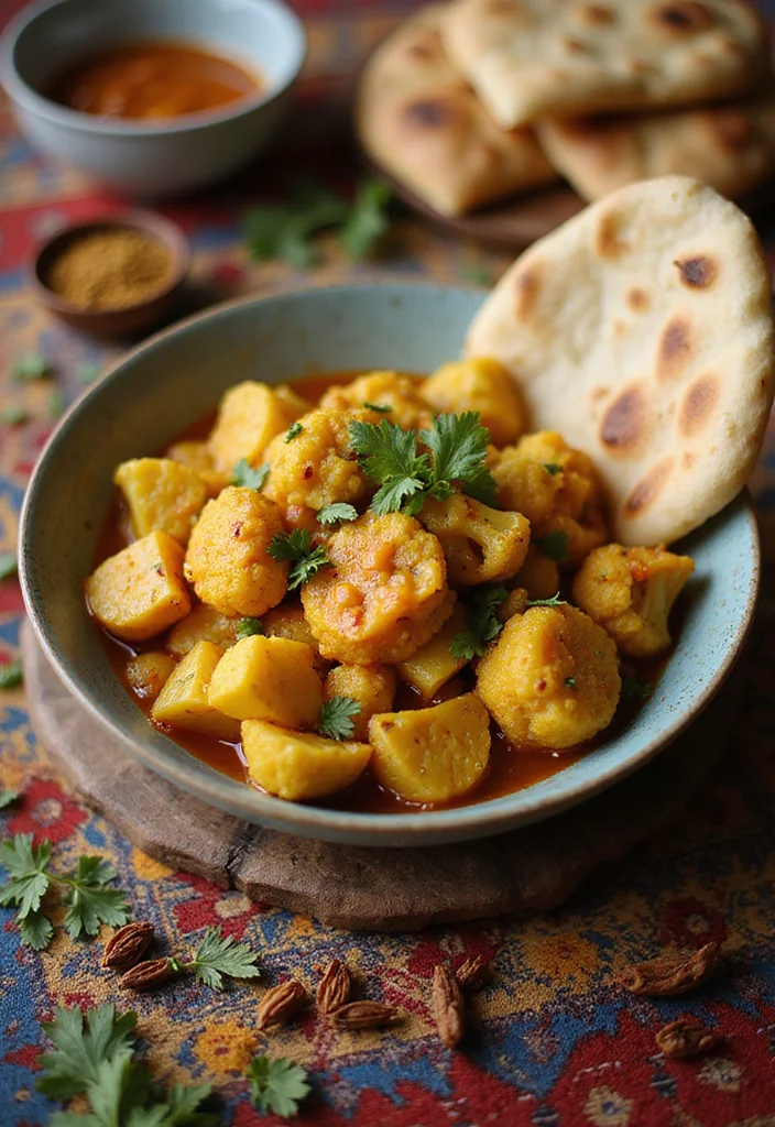 12 Vegan Curry Recipes for Warm Easy Dinners - 8. Cauliflower and Potato Curry