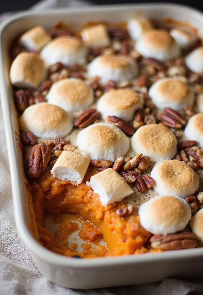 12 Vegan Sweet Potato Recipes for Comfort Meals - 3. Sweet Potato Casserole with Vegan Marshmallows